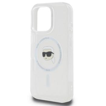 KARL LAGERFELD IML KARL HEAD METAL FRAME MAGSAFE szilikon telefonvédő (ütésállóság, kameravédő, MagSafe) ÁTLÁTSZÓ Apple iPhone 16 Pro kép