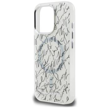 KARL LAGERFELD IML KARL SCRIPT PATTERN MAGSAFE szilikon telefonvédő (ütésállóság, kameravédő, MagSafe) FEHÉR Apple iPhone 16 Pro kép
