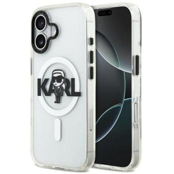 Karl Lagerfeld IML Karl Sketch Logo iPhone 17 MagSafe kompatibilis hátlap tok, átlátszó kép