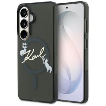 Karl Lagerfeld IML KC Script Samsung Galaxy S26 mágneses tok, MagSafe, fekete kép