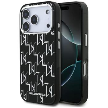 Karl Lagerfeld IML KL Monogram Apple iPhone 17 Pro MagSafe kompatibilis hátlap tok, fekete kép