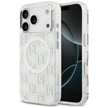 Karl Lagerfeld IML KL Monogram Apple iPhone 17 Pro Max MagSafe kompatibilis hátlap tok, fehér kép