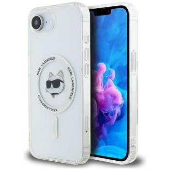 Karl Lagerfeld IML Metal Choupette Head iPhone 17e / iPhone 16e hátlap tok, MagSafe, fehér kép