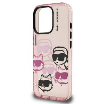 KARL LAGERFELD IML MULTI K&amp;CH HEADS szilikon telefonvédő (ütésállóság, kameravédő) RÓZSASZÍN Apple iPhone 16 Pro kép