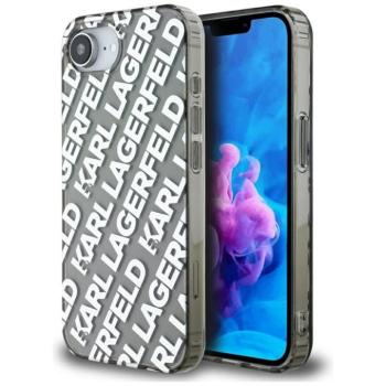 Karl Lagerfeld IML Repeat Logo iPhone 17e / iPhone 16e hátlap tok, ezüst kép