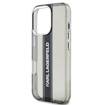 KARL LAGERFELD IML STRIPE LOGO szilikon telefonvédő (ütésállóság, kameravédő) FEKETE Apple iPhone 16 Pro Max kép