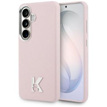 Karl Lagerfeld K Metal Logo Samsung Galaxy S26 mágneses tok, MagSafe, rózsaszín kép