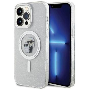 Karl Lagerfeld Karl&amp;Choupette Glitter MagSafe Apple iPhone 15 Pro Max hátlap tok, átlátszó kép