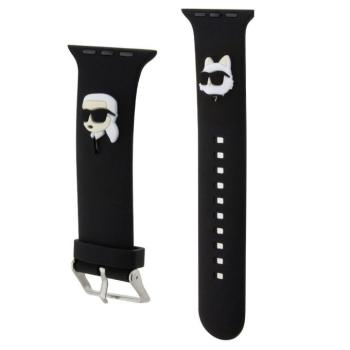 Karl Lagerfeld Karl and Choupette Head NFT Apple Watch 38/40/41mm szíj, fekete kép