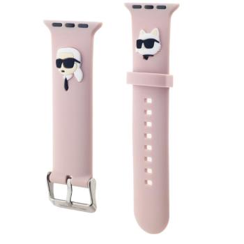 Karl Lagerfeld Karl and Choupette Head NFT Apple Watch 38/40/41mm szíj, rózsaszín kép
