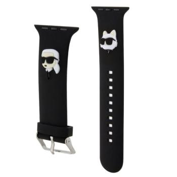 Karl Lagerfeld Karl and Choupette Head NFT Apple Watch 42/44/45/46/49 szíj, fekete kép
