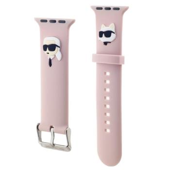 Karl Lagerfeld Karl and Choupette Head NFT Apple Watch 42/44/45/46/49 szíj, rózsaszín kép