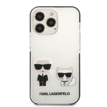 Karl Lagerfeld Karl and Choupette TPE hátlap tok Apple iPhone 13 Pro Max, fehér kép