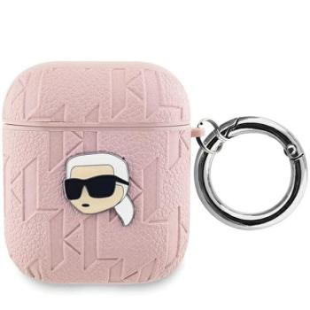 Karl Lagerfeld KLA2PGKIPP Monogram Karl Head tok AirPods 1/2 - rózsaszín kép