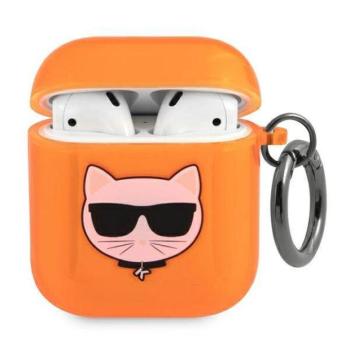 Karl Lagerfeld KLA2UCHFO AirPods 1/2 tok narancssárga Choupette kép