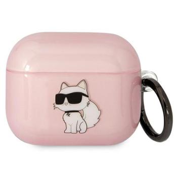 Karl Lagerfeld KLA3HNCHTCP Airpods 3 tok rózsaszín ikonikus Choupette kép