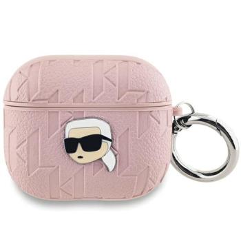 Karl Lagerfeld KLA3PGKIPP Monogram Karl Head tok AirPods 3 - rózsaszín kép