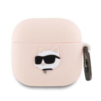Karl Lagerfeld KLA4RUNCHP Silicone Choupette Head 3D tok AirPods 4 - rózsaszín kép