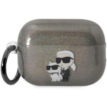 Karl Lagerfeld KLAP2HNKCTGK Airpods Pro 2 (2022/2023) tok fekete csillogó Karl&amp;Choupette kép