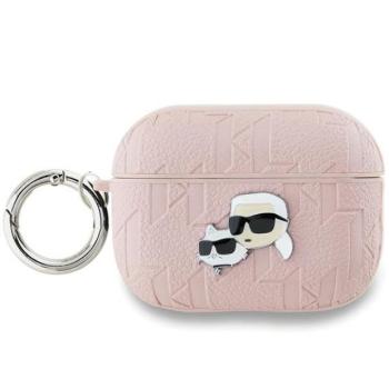 Karl Lagerfeld KLAP2PGKCPP Monogram Karl &amp; Choupette Head tok AirPods Pro 2 - rózsaszín kép