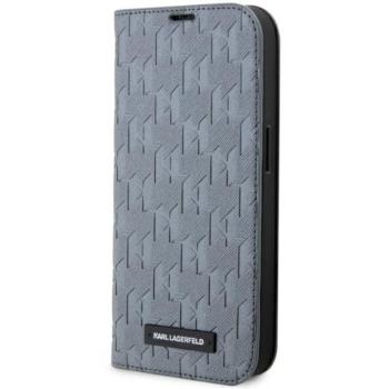 Karl Lagerfeld KLBKP14XSAKLHPG iPhone 14 Pro Max 6.7&quot; könyvtok ezüst Saffiano monogram kép