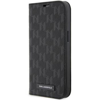 Karl Lagerfeld KLBKP14XSAKLHPK iPhone 14 Pro Max 6.7&quot; könyvtok fekete Saffiano monogram kép