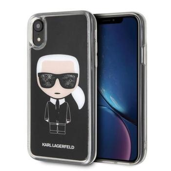 Karl Lagerfeld KLHCI61ICGBK Iconic Glitter tok iPhone XR - fekete kép