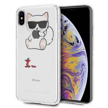 Karl Lagerfeld KLHCI65CFA iPhone Xs Max átlátszó Choupette Fun keménytok kép