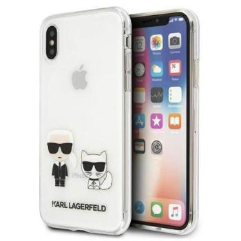 Karl Lagerfeld KLHCI65CKTR iPhone Xs Max átlátszó Karl &amp; Choupette keménytok kép