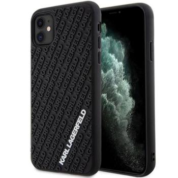 Karl Lagerfeld KLHCN613DMKRLK iPhone 11 6.1&quot; fekete keménytok 3D gumi több logóval kép