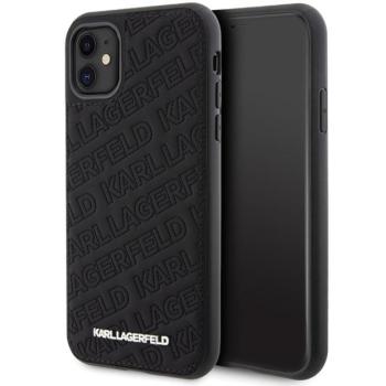 Karl Lagerfeld KLHCN61PQKPMK iPhone 11 6.1&quot; fekete keménytok steppelt K mintával kép