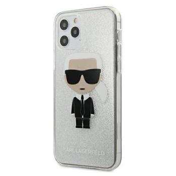 Karl Lagerfeld KLHCP12MPCUTRIKSL Glitter Ikonik Karl tok iPhone 12/12 Pro - ezüst színű kép