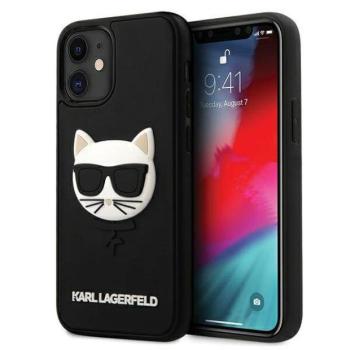 Karl Lagerfeld KLHCP12SCH3DBK iPhone 12 mini 5,4&quot; fekete keménytok 3D gumiból kép