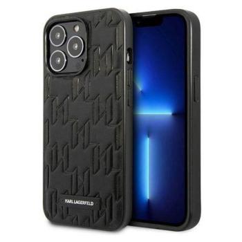 Karl Lagerfeld KLHCP13LMNMP1K iPhone 13 Pro / 13 6,1&quot; keménytok fekete Monogram Plaque tok kép