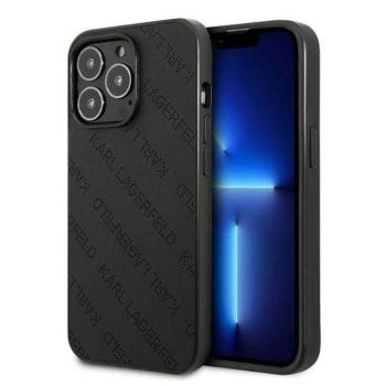 Karl Lagerfeld KLHCP13LPTLK iPhone 13 Pro / 13 6,1&quot; keménytok fekete Perforált Allover tok kép
