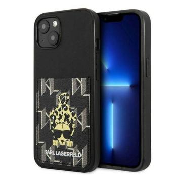 Karl Lagerfeld KLHCP13MCANCNK iPhone 13 6,1&quot; keménytok fekete Karlimals kártyatartóval kép
