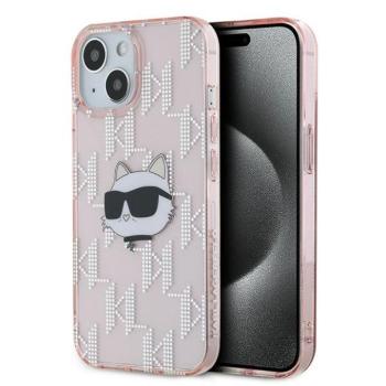 Karl Lagerfeld KLHCP13MHKLPCHP IML Choupette Head &amp; Monogram tok iPhone 13 - rózsaszín kép