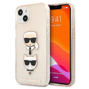 Karl Lagerfeld KLHCP13SKCTUGLGO iPhone 13 mini 5,4&quot; arany csillogós Karl &amp; Choupette keménytok kép