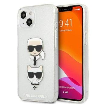 Karl Lagerfeld KLHCP13SKCTUGLS iPhone 13 mini 5,4&quot; ezüst csillogós Karl &amp; Choupette keménytok kép