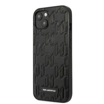 Karl Lagerfeld KLHCP13SMNMP1K iPhone 13 mini 5,4&quot; keménytok fekete Monogram Plaque tok kép