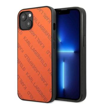 Karl Lagerfeld KLHCP13SPTLO iPhone 13 mini 5,4&quot; keménytok narancssárga perforált Allover tok kép