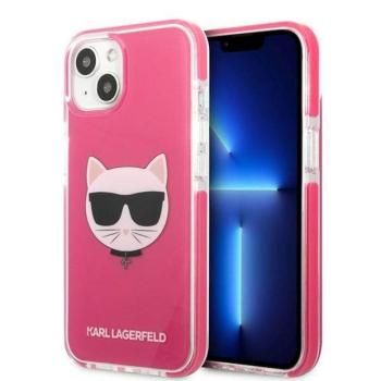 Karl Lagerfeld KLHCP13STPECPI iPhone 13 mini 5,4&quot; keménytok fukszia Choupette fej tok kép