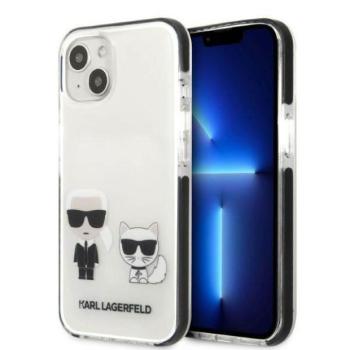 Karl Lagerfeld KLHCP13STPEKCW iPhone 13 mini 5,4&quot; keménytok fehér Karl&amp;Choupette tok kép