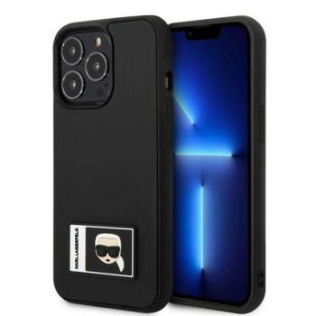 Karl Lagerfeld KLHCP13X3DKPK iPhone 13 Pro Max 6,7&quot; fekete keménytok ikonikus Patch tok kép