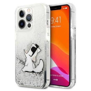 Karl Lagerfeld KLHCP13XGCFS iPhone 13 Pro Max 6,7&quot; ezüst folyékony csillogó kristályos Choupette Fun keménytok kép