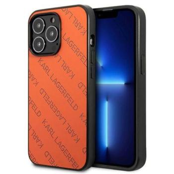 Karl Lagerfeld KLHCP13XPTLO iPhone 13 Pro Max 6,7&quot; keménytok narancssárga perforált Allover tok kép