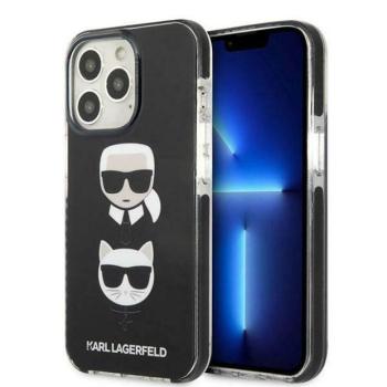 Karl Lagerfeld KLHCP13XTPE2TK iPhone 13 Pro Max 6,7&quot; keménytok fekete Karl&amp;Choupette fej tok kép