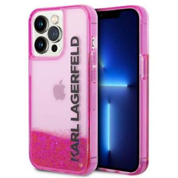 Karl Lagerfeld KLHCP14LLCKVF iPhone 14 Pro 6,1&quot; rózsaszín folyékony csillogó kristályos keménytok kép