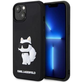 Karl Lagerfeld KLHCP14M3DRKHNK iPhone 14 Plus / 15 Plus 6.7&quot; fekete keménytok gumi Choupette 3D kép