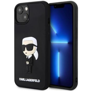 Karl Lagerfeld KLHCP14M3DRKINK iPhone 14 Plus / 15 Plus 6.7&quot; fekete keménytok gumi ikonikus 3D kép